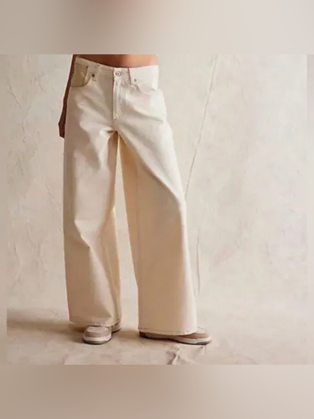 We the Free Waterfall Baggy Wide Leg- Cream/Ivory - Picture 3 of 16